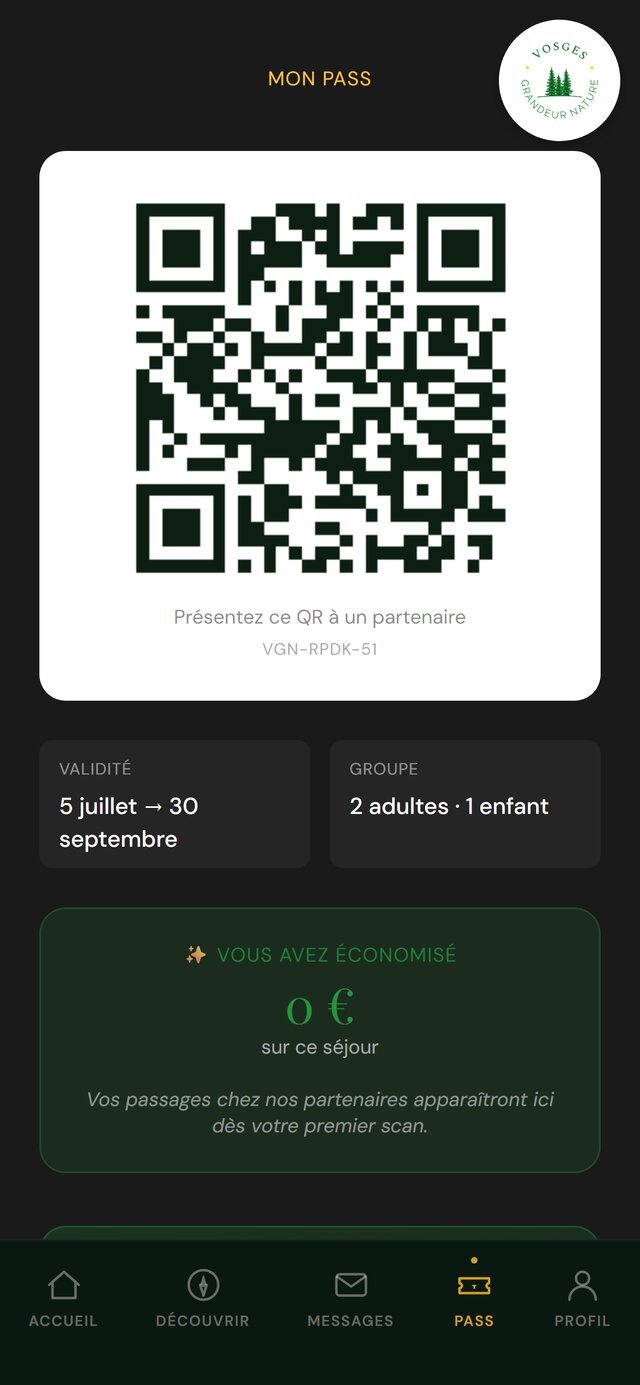 L'application Pass VGN — votre Pass et son QR code